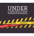under construction design over dark background vector image