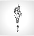 ballet girl art gymnastics dancing woman vector image vector image