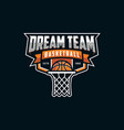 basketball club logo vector image