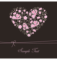beautiful floral heart vector image vector image