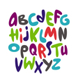 cartoon comic graffiti font alphabet vector image