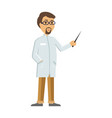 doctor or scientist in white coat flat vector image