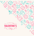 happy valentines day postcard vector image