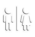 man an women sign shadow icon vector image