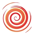 red watercolor spiral vector image