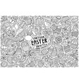set easter theme items objects vector image