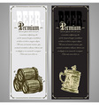 set of beer labels vector image vector image