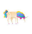 cartoon unicorn vector image vector image