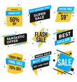 flat design origami labels vector image