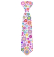 floral tie on white background vector image
