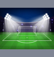 football arena field with bright stadium lights vector image