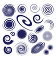 set of different spiral design elements vector image