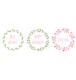 happy birthday greeting card lettering floral vector image