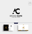 initial ac abstract geometric logo template vector image