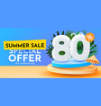 80 percent off discount creative composition vector image