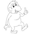 animal outline for big monkey vector image