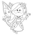 beautiful winter fairy vector image vector image
