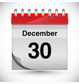 calendar for december vector image