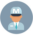 driver in metro icon man in suit of subway vector image