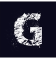 grunge letter g vector image vector image