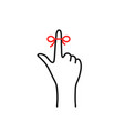 linear forefinger like remember the date vector image vector image