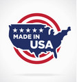 made in america symbol logo label vector image
