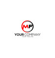 mf letter logo and icon design vector image