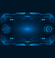 abstract hud ui futuristic frame control center vector image