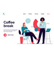 business concept flat style outline vector image