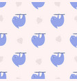 seamless pattern with funny sloths and tropical vector image vector image