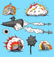 set of warships vector image vector image