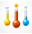 thermometr icon set vector image vector image