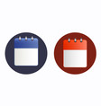 blank sheet of calendar icon in two variants vector image vector image
