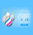 easter sale discount banner template vector image