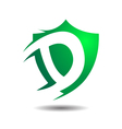 exclusive insurance d security shield logo icon vector image