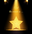spotlight gold background vector image