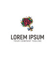 wedding flower arrangements logo hand drawn vector image vector image