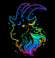 goat head in a bright multicolored palette vector image vector image