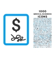 invoice page icon with 1000 medical business icons vector image