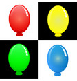 colorful oval balloons with shadows vector image vector image