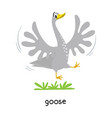 funny goose farm animals vector image