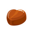heart shaped chocolate candy isolate treat of love vector image