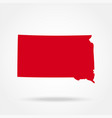 map of the us state south dakota vector image vector image