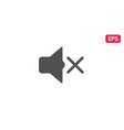 mute or silence icon isolated vector image