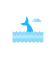 whale tail graphic design template isolated vector image