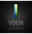 abstract logo letter j vector image