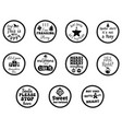 christmas silhouette round sings set t-shirt vector image vector image