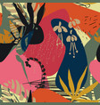 colorful collage contemporary natural vector image vector image