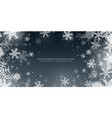 modern snowflakes and lights frame overlay vector image vector image