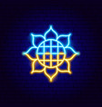 ukrainian sunflower neon sign vector image